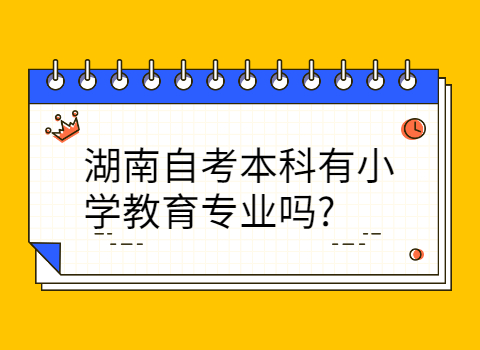 湖南自考本科有小學(xué)教育專(zhuān)業(yè)嗎