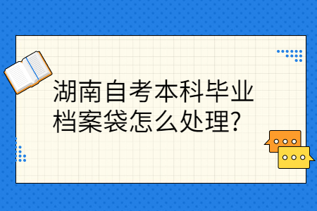 湖南自考本科畢業(yè)檔案袋