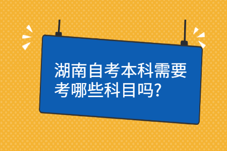 湖南自考本科考試科目