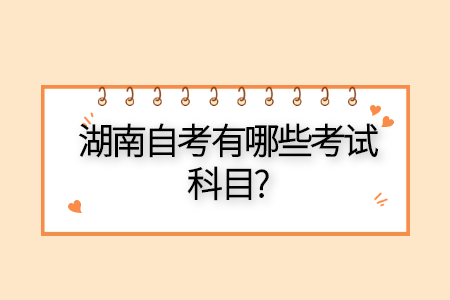湖南自考考試科目