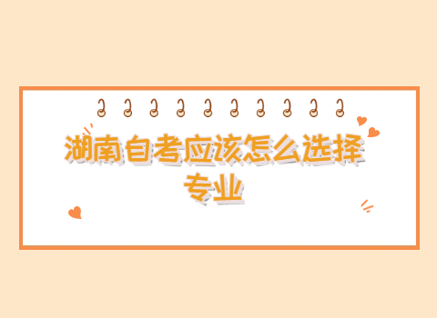 湖南自考專業(yè)選擇