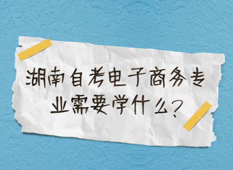 湖南自考專業需要學什么