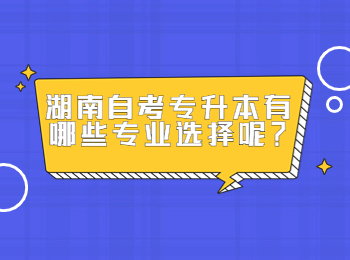 湖南自考專升本有哪些專業選擇呢?