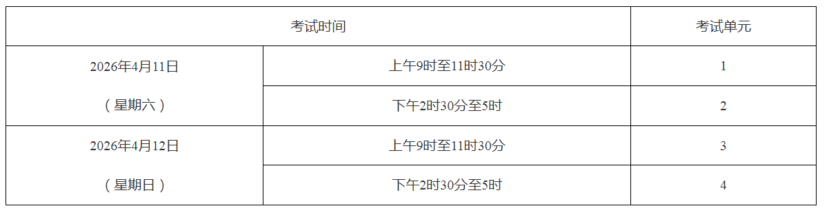關于印發(fā)2026年4月湖南省高等教育自學考試課程考試安排及教材目錄的通知